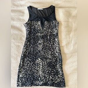 Black and gold dress